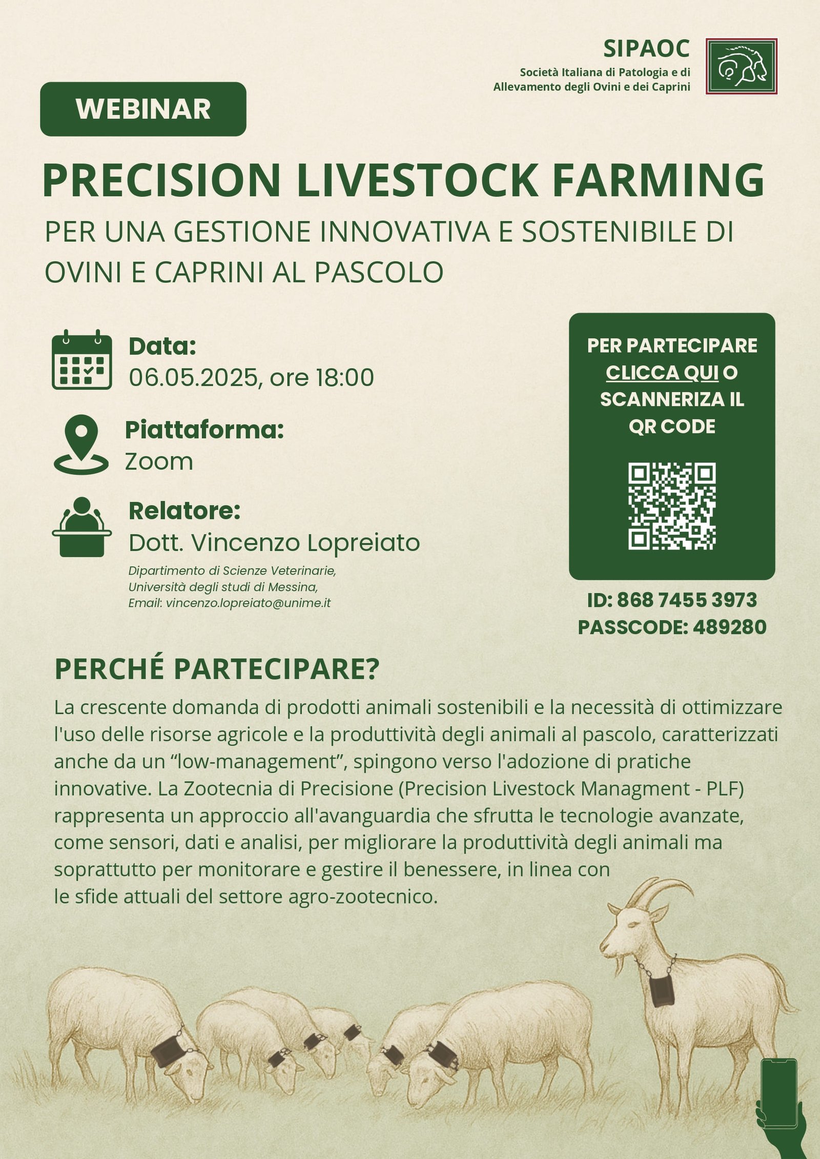 Precision livestock farming per una gestione innovativa e sostenibile di ovini e caprini al pascolo